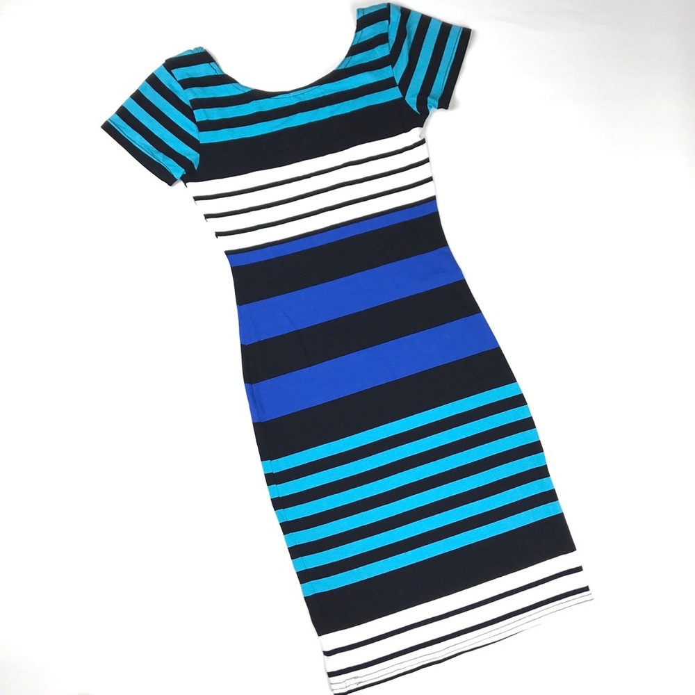 Love..Ady striped mini bodycon dress